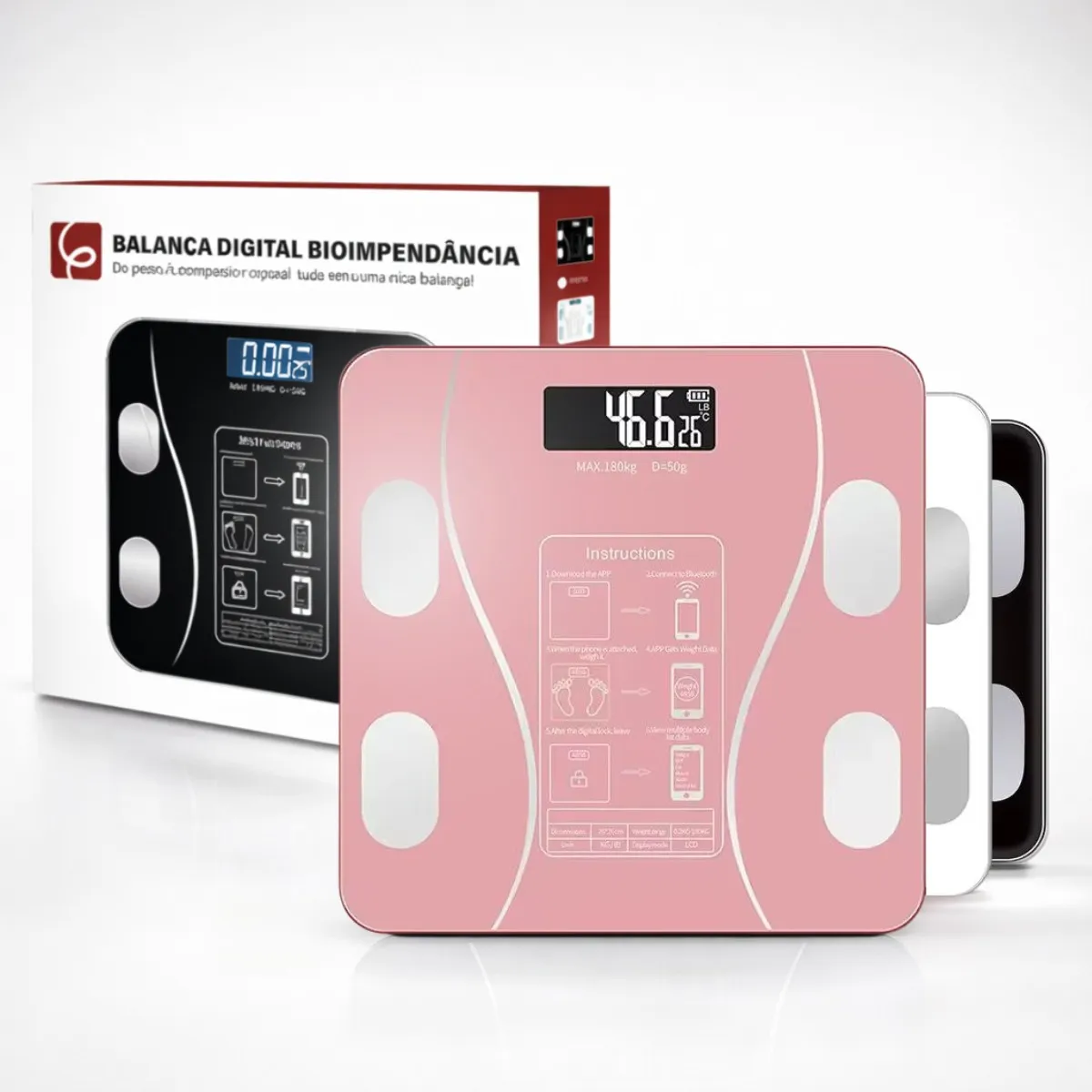 Balança Bioimpedância Epsilon Rosa